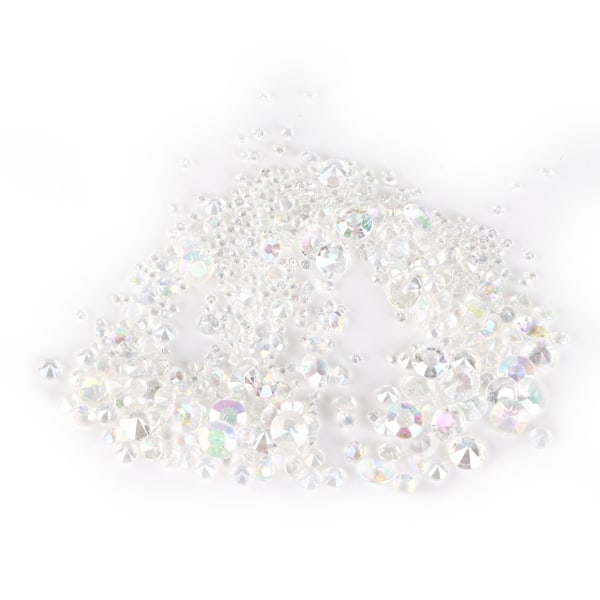 4000 st akryl strass, giftfria, luktfria, AB-färg, blandade 3/6/10 mm, för gör-det-själv-smycken, dekorationer, konst och hantverk