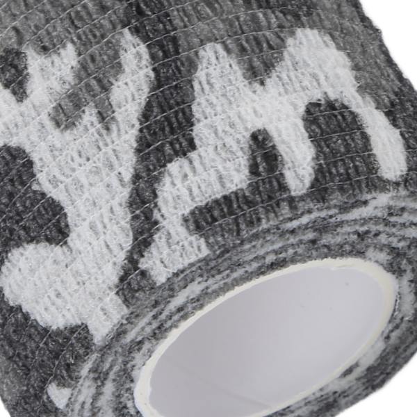 Kamouflagetejp utomhus självhäftande non-woven kamouflagetejp för jakt och ridning svart och vitt camo