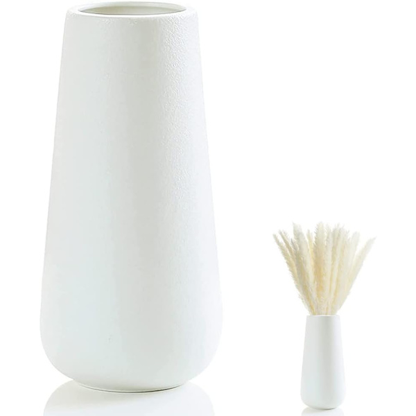 Vita keramiska vaser, designer vit vas, modern keramisk vas, designer dekorativ vas, dekorativ blomvas, modern vas för heminredning vardagsrum