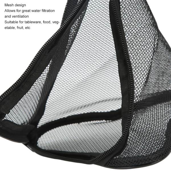 Camping Torkställ Utomhus Hängande Triangulär Förvaringsnät Mesh Organizer för Bestick Mat Grönsaker S 5.9in