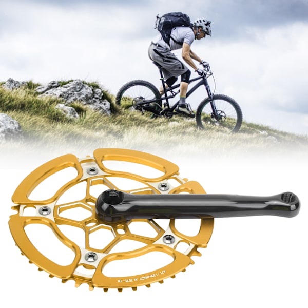 BCD130mm cykelvevarm i aluminiumlegering 47T enkelhastighetskedjehjul tillbehör guld