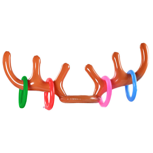 Julspel med kastring av horn - Julspel med uppblåsbara ren horn kastringsspel $3 Set med uppblåsbara ren horn spel