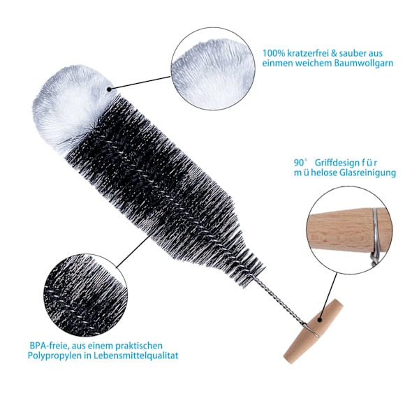 35 cm flaskb borste kompatibel med Sodastream glasflaska