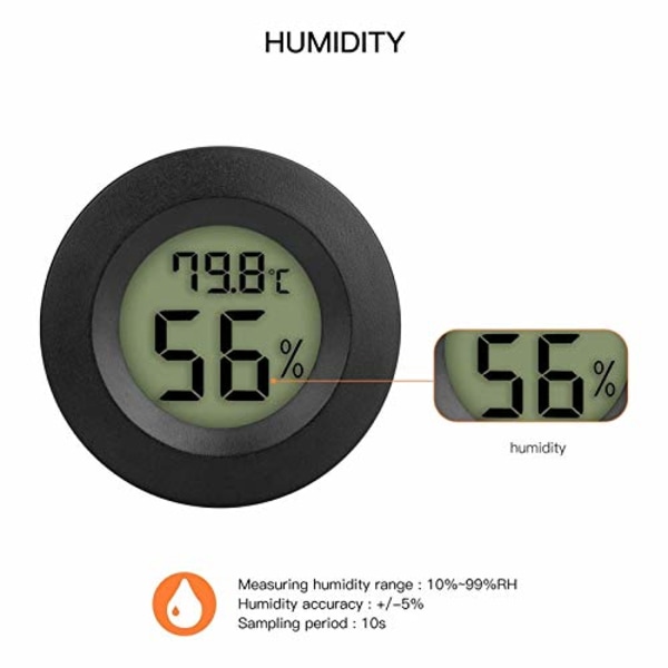 Mini hygrometer termometer digital LCD-display inomhus/utomhus hygrometer hygrometer avfuktare växthus reptil hygrometer Fahrenheit