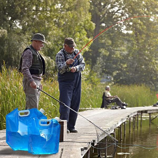 4 st hopfällbara vattenpåsar, hopfällbar och bärbar 5L/10L vattenflaska, fickvattenpåse för camping, vandring, picknick, grillning
