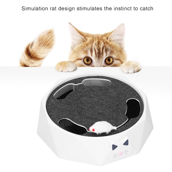 Interaktiv kattleksak teaser katt elektrisk fånga mus möss skivspelare katt interaktiv leksak