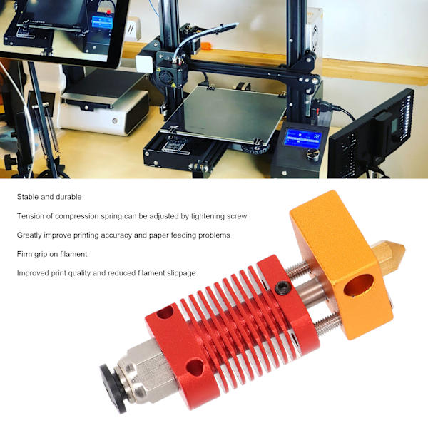 Extruder Drivmatningskit Dubbelväxel 3D-skrivaruppgraderingssats Hot End Kit för Ender 3