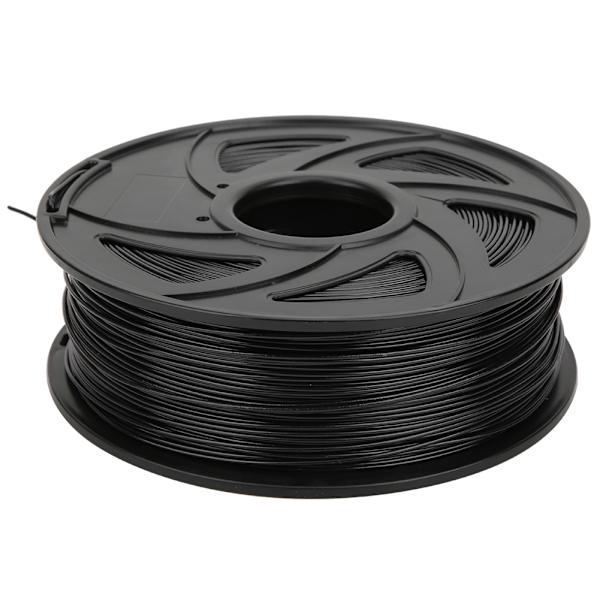 Svart 1.75mm 1KG PLA-filament för 3D-skrivare, Långt Filament, Utskriftssortiment
