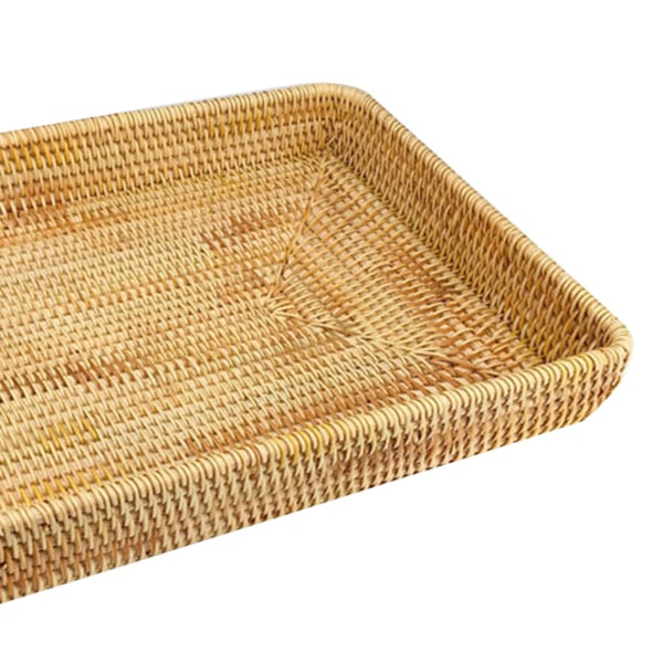 Elegant Handvävd Serveringsbricka i Rattan, Naturligt Slitstarkt Material För Ökad Hållbarhet Och Mångsidighet