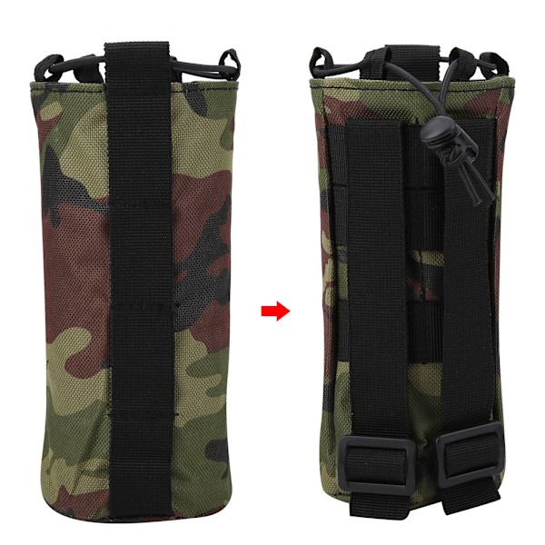 800D Nylon Utomhus Camping Vattenkokspåse Sport Vattenflaska Fodral (Kamouflagefärg)