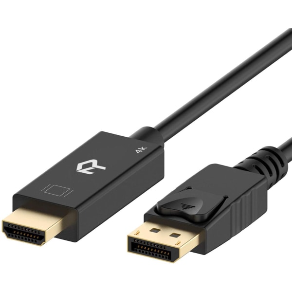 Rankie DisplayPort (DP) till HDMI-kabel, 4K Resolution Ready, 1,8M