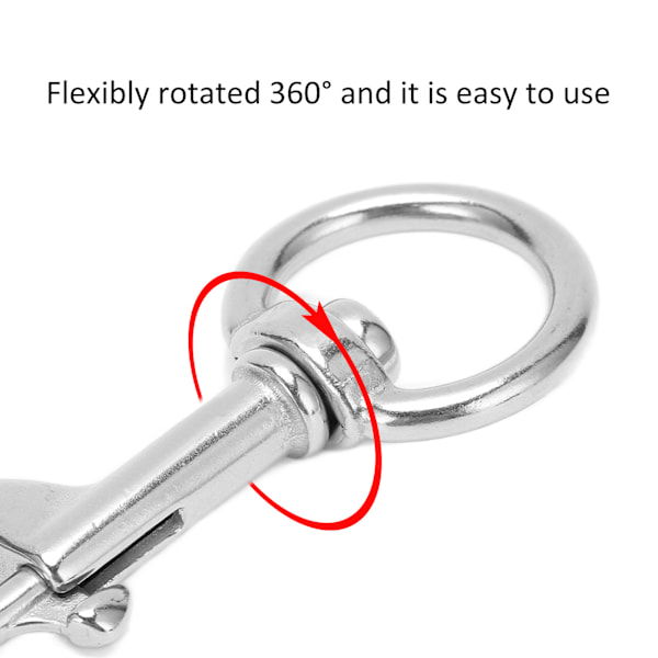 KEEP DIVING Whirl Eye Bolt Snap Hook 316 Rostfritt Stål Rostfri Whirl Eye Snap Hooks