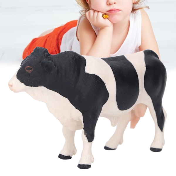 Simmental boskapsfigur levande detaljer svartvit ko staty för hem prydnader presenter samlarobjekt leksaker