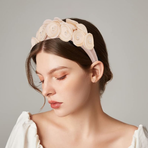 Personlig design med blomma hårband Elegant pannband för kvinnor,