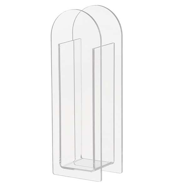 Modern Akryl Klar Vas Färgglad Akryl Blomvas för Bröllopsfest Hem Bord Dekoration Transparent Vit