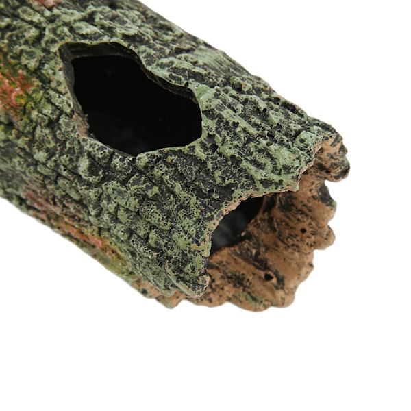 Akvarium Trädstam Ornament Simulering Artificiell Akvarium Grott ihålig Trädstam för Fisk Sköldpaddor Reptiler