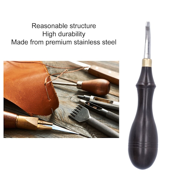 Läderkant Creaser Rimlig Struktur Rostfritt Stål Hög Hållbarhet Kantpress Skiving Verktyg för DIY Läderhantverk1MM