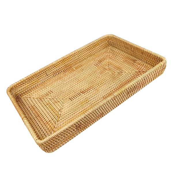 Elegant Handvävd Serveringsbricka i Rattan, Naturligt Slitstarkt Material För Ökad Hållbarhet Och Mångsidighet