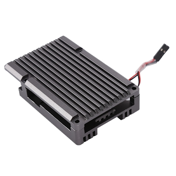 Kylskal i aluminiumlegering med fläkt för Raspberry Pi 4 B-modell Grå