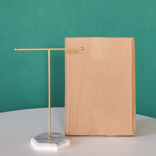 Smyckesställ i metall Elegant Örhänge Halsband Organizer för Sovrum Toalettbord