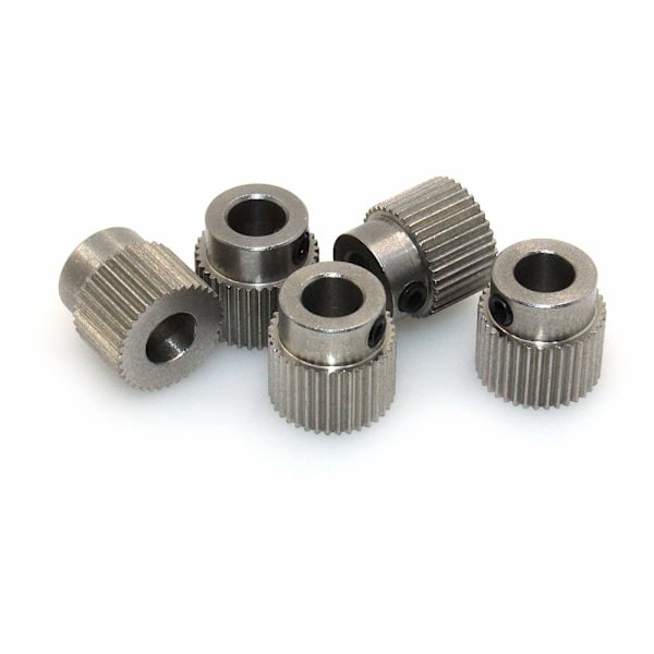 3Dman Extruder Remskiva 36Tänder Borrning 5mm Rostfritt Stål Drivväxel för 1,75mm & 3mm 3D-skrivarfilament (10-pack)