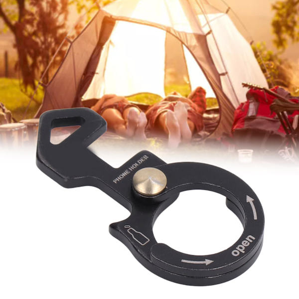 Multifunktionell klämma i aluminiumlegering, karbinhake, nyckelring, kraftig campingkrok för utomhusbruk
