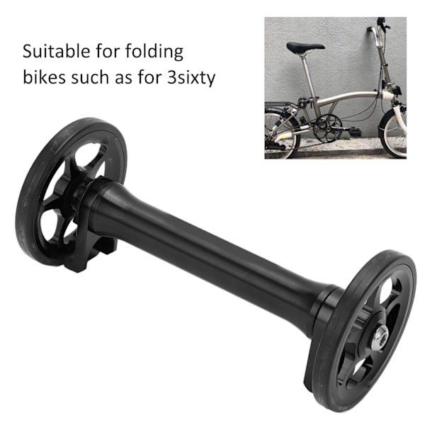Enkel hjulförlängningsstång med hög hållfasthet, lättviktig teleskopisk hopfällbar cykeltillsats för Brompton 3sixtyBlack