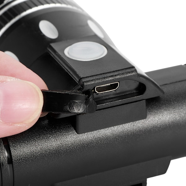 Portabel USB Laddningsbar Cykellampa IPX6 Vattentät LED Variabel Zoom Huvudlampa