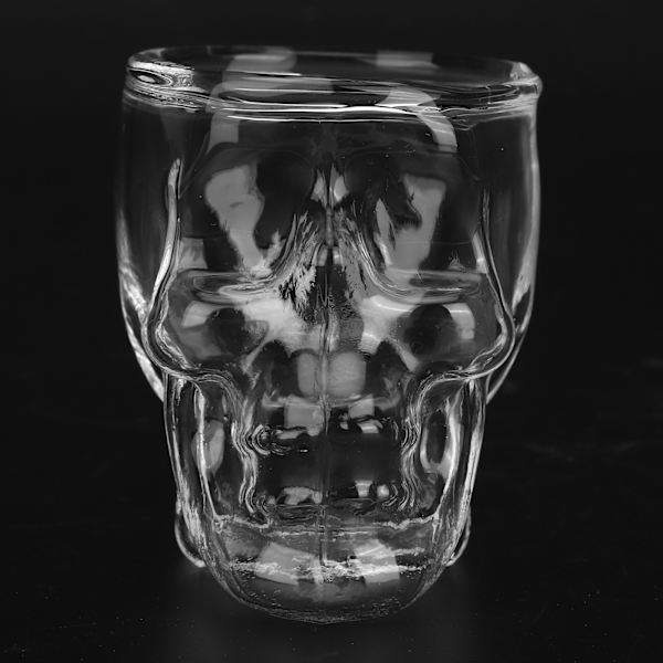 3PCS 75ML Skalleformad Glaskopp Vinglas Ölmugg Dryck Behållare Halloween Fest Dekor