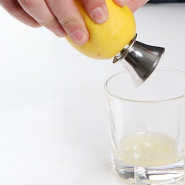Rostfri citruspress med pip för juice, manuell press, citronpress