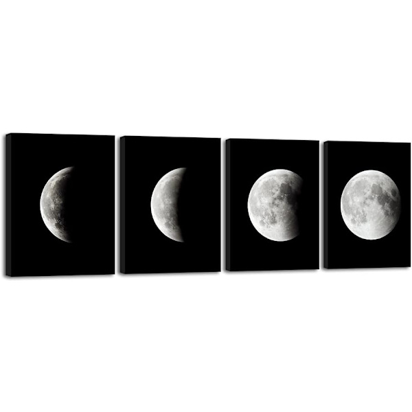 Modern Canvas Prints Stretched Artwork Abstract Space Black and White Pictures To Photo Paintings on Canvas Wall Art for Home Office Decorations Wall