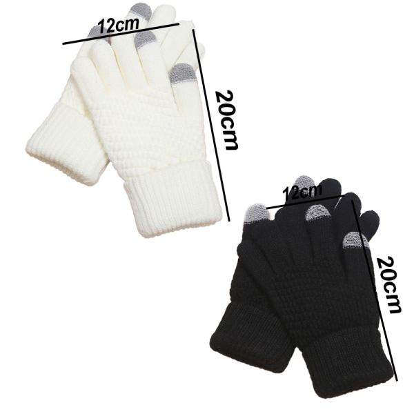 Vinterpekskärmshandskar, varma stickade handskar Elastisk manschett, stil 1