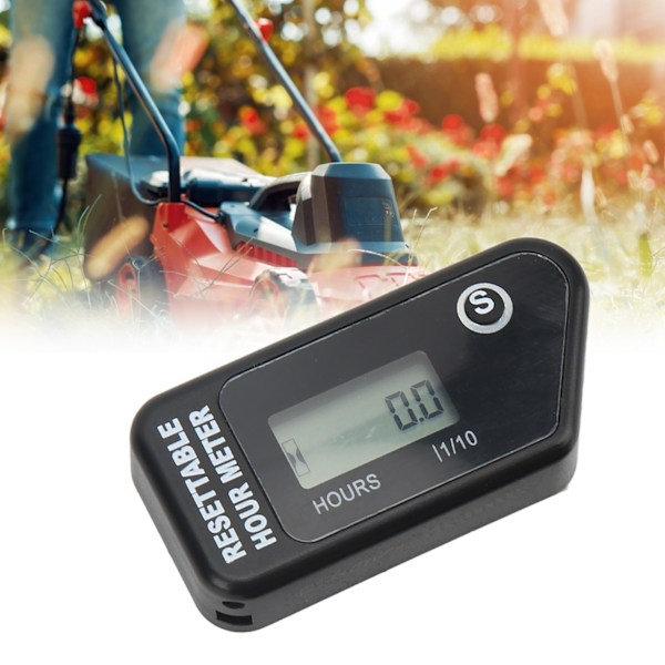Motorcykel Digital Varvräknare Timräknare LCD-Display Timer IP68 Vattentät Induktionstyp för Bensinmotor