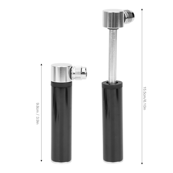 Bärbar cykelpump 120PSI 16‑i‑1 Multifunktionell däckuppblåsare Reparationslappssats CykeldelarSvart
