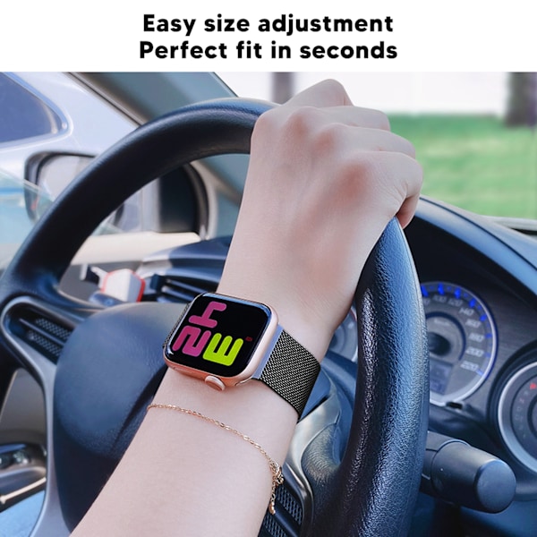 20mm Metallnät Klockarmband Rostfritt Stål Snabbkoppling Generell Klockrem för Galaxy Watch för Vivoactive HR för Amazfit GTS 2 Mini Svart