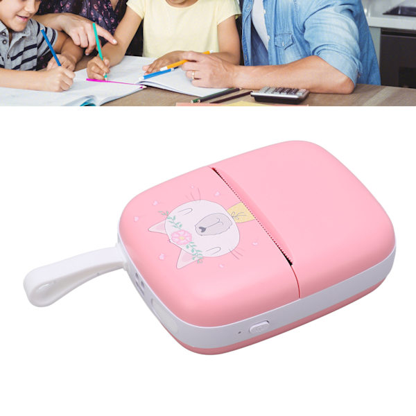 Mini skrivare rosa multifunktionell bärbar mini HD WiFi mobiltelefon foto titel anteckning fel fråga termisk skrivare