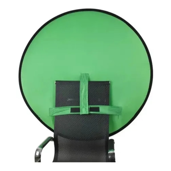 Bärbar webbkamera bakgrund grön skärm stol för videokonferenser chattar, bakgrund videosamtal (142cm/4.65ft, dubbelsidig grön/blå)