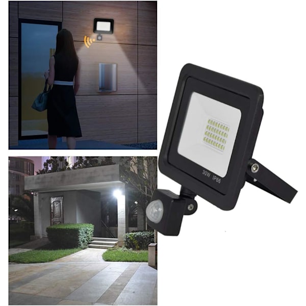 Rörelsesensor LED-strålkastare 50W Utomhusstrålkastare 220V Vattentät LED-strålkastare för trädgårdsvägg
