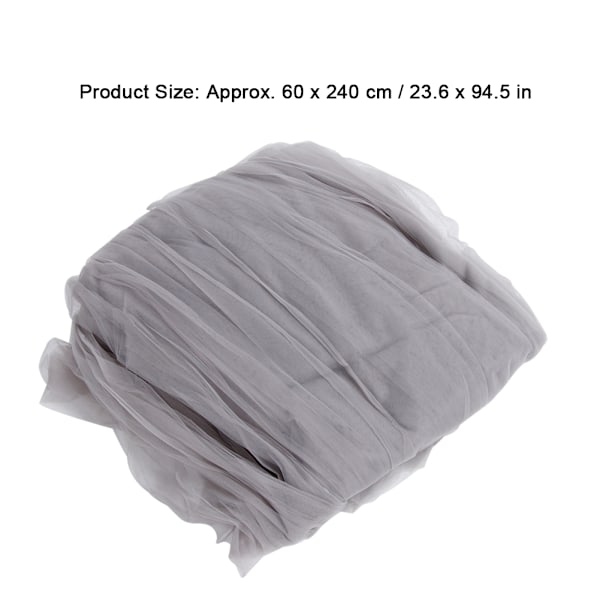 Elegant Färg Hem Mesh Myggnät Barn Säng Baldakin Nät Barn Baby SovrumGrå