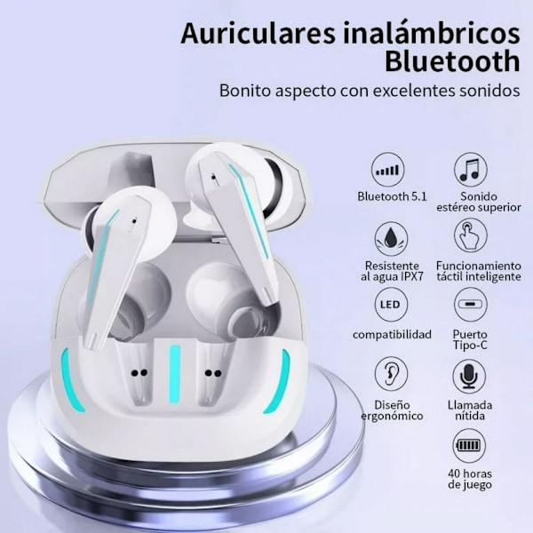 Trådlöst In-Ear Gaming Headset med Avancerad Bluetooth-Anslutning, Bekväm Passform för Långvarigt Spelande, Modell X16