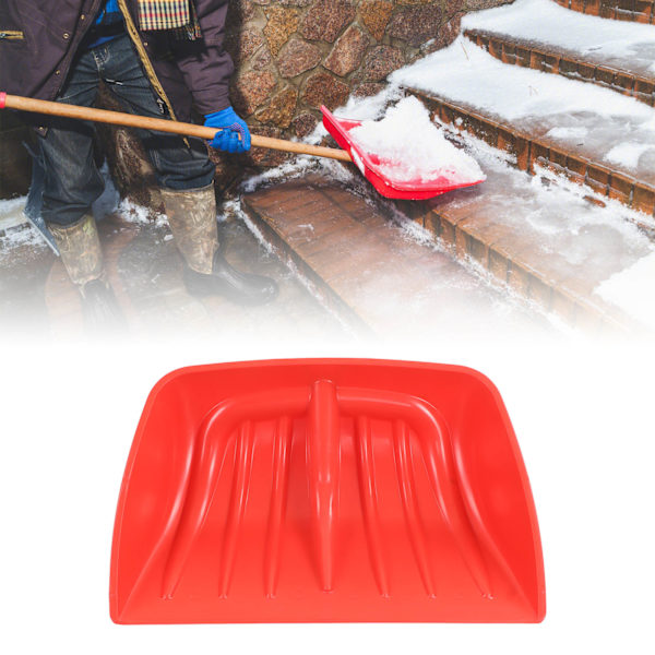 Snöskyffel PP Plastblad Skyffel för Grus Jord Löv Trädgård Bygg Ren Röd