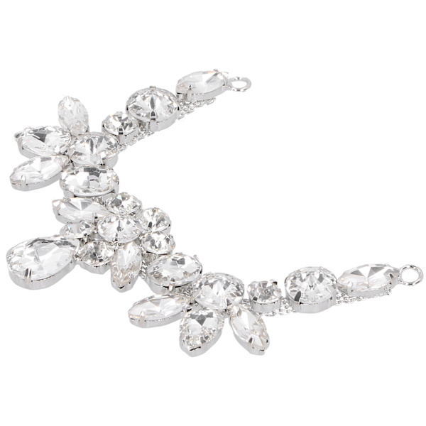 2 st Marquise Diamond Claw Chain Trim Glas Kvinnors Kläder Tillbehör DIY Sömnad Dekor Craft 4,3x16,5 cm Vattendroppe