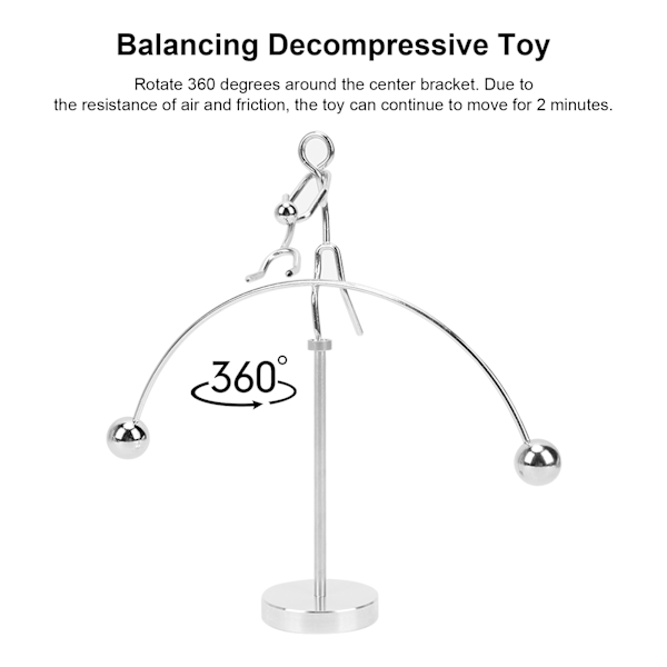 Balansleksak Slitstark Rostfri Stressavlastande Unik Stil Fysik Leksaker för Kontor Hem