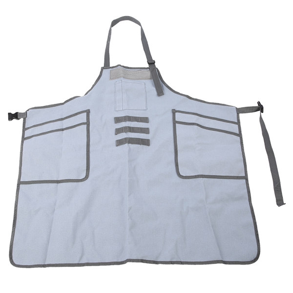Multi-Pocket Justerbar Fashion Köksgrill Kockrestaurang Café Haklappsförkläden Arbetsuniform Grillförkläde