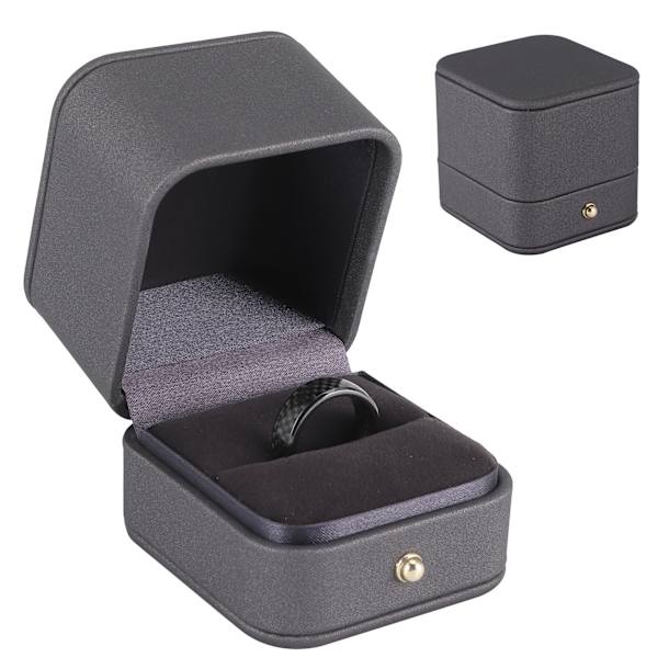 Kolfiber Smart Fingernyckelring med Box Passar för Tesla Model 3/X/S/Y