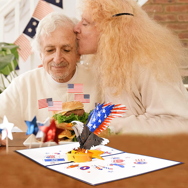 Örn Pop-Up Kort, Utsökt Pop-Up Design Högkvalitativa Papperskort för Patriotiska Tillfällen