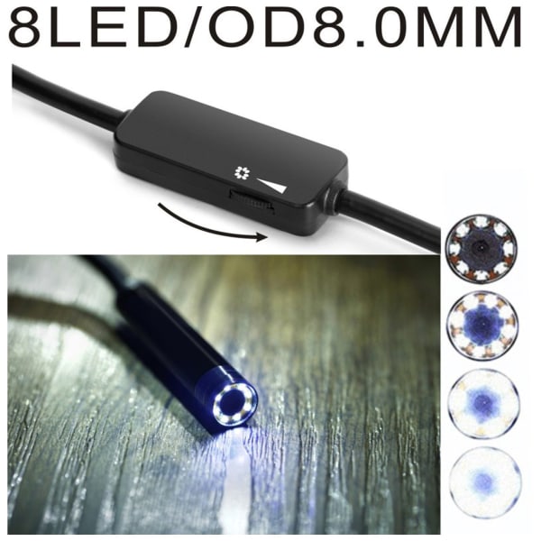 Ultraklar endoskop 1200P närfokus Apple Android IOS WiFi mobiltelefon endoskop trådlös endoskop 8mm (10m)