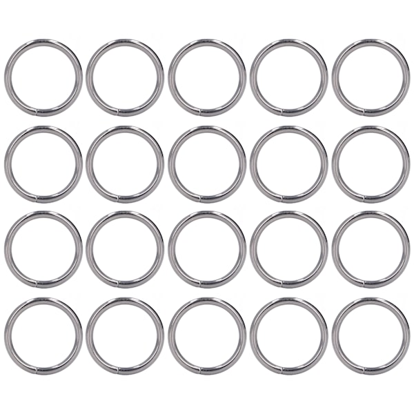 20 st metallringar 4x32mm järn robusta hållbara multifunktionella utsökta metall O-ringar grå
