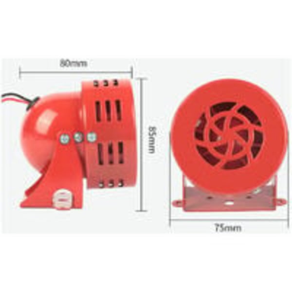 Mini Trådlös Siren 220V 110Db Metallmotorlarm Industriellt Ljud Elektriskt Stöldskydd för Hemmakontor Butiksgarage Säkerhetssystem Kit,