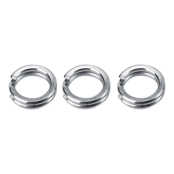 100 st Fiske Rostfritt Stål Dubbel Cirkel Split Ring Lockbete Anslutningsdon (9#)